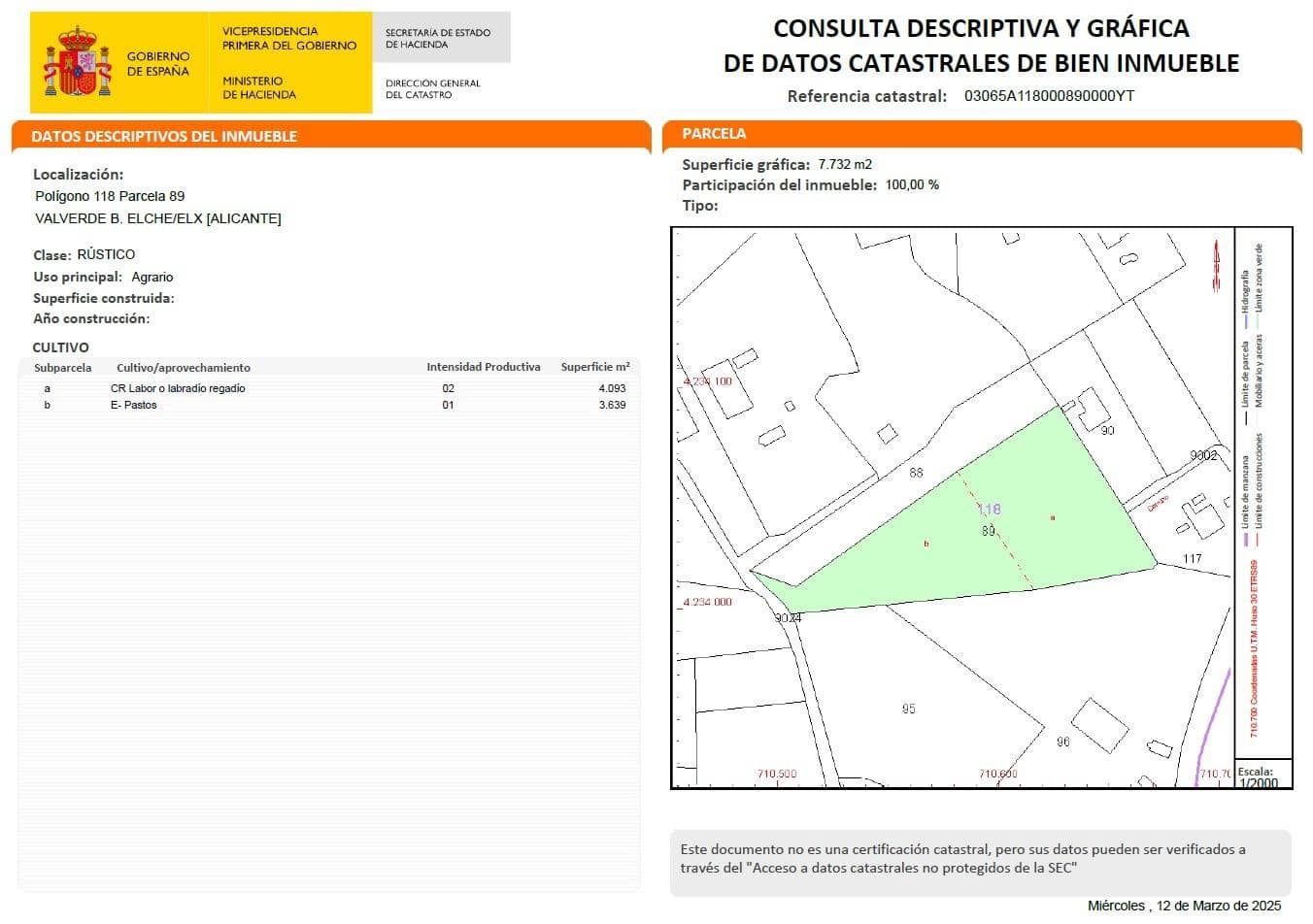 Grunde uden byggetilladelser til salg i Valverde - € 55.000 (Ref: 9848022)