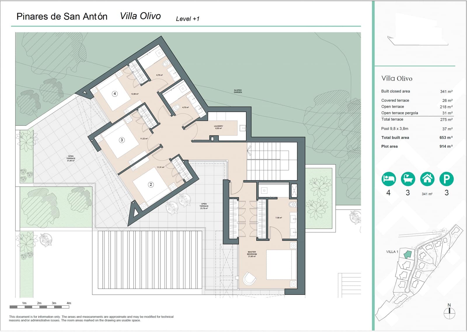 4 soverom Villa til salgs i Malaga by med svømmebasseng garasje - € 2 800 000 (Ref: 8893043)