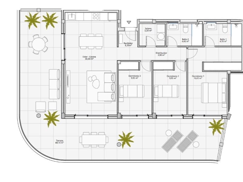 3 Zimmer Apartment zu verkaufen in Costa Adeje - 1.420.000 € (Ref: 9023383)