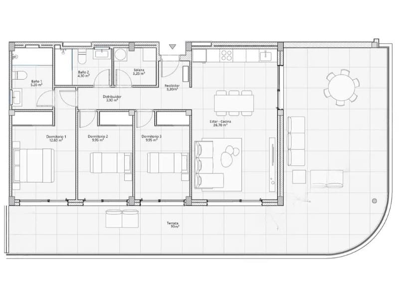 3 quarto Apartamento para venda em Costa Adeje - 1 295 000 € (Ref: 9024657)