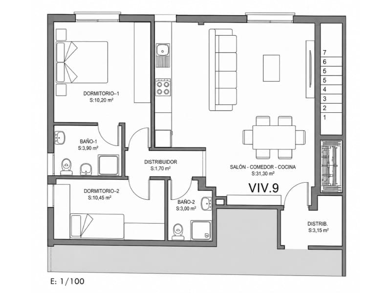 2 quarto Apartamento para venda em Puerto de la Cruz - 349 000 € (Ref: 9815783)