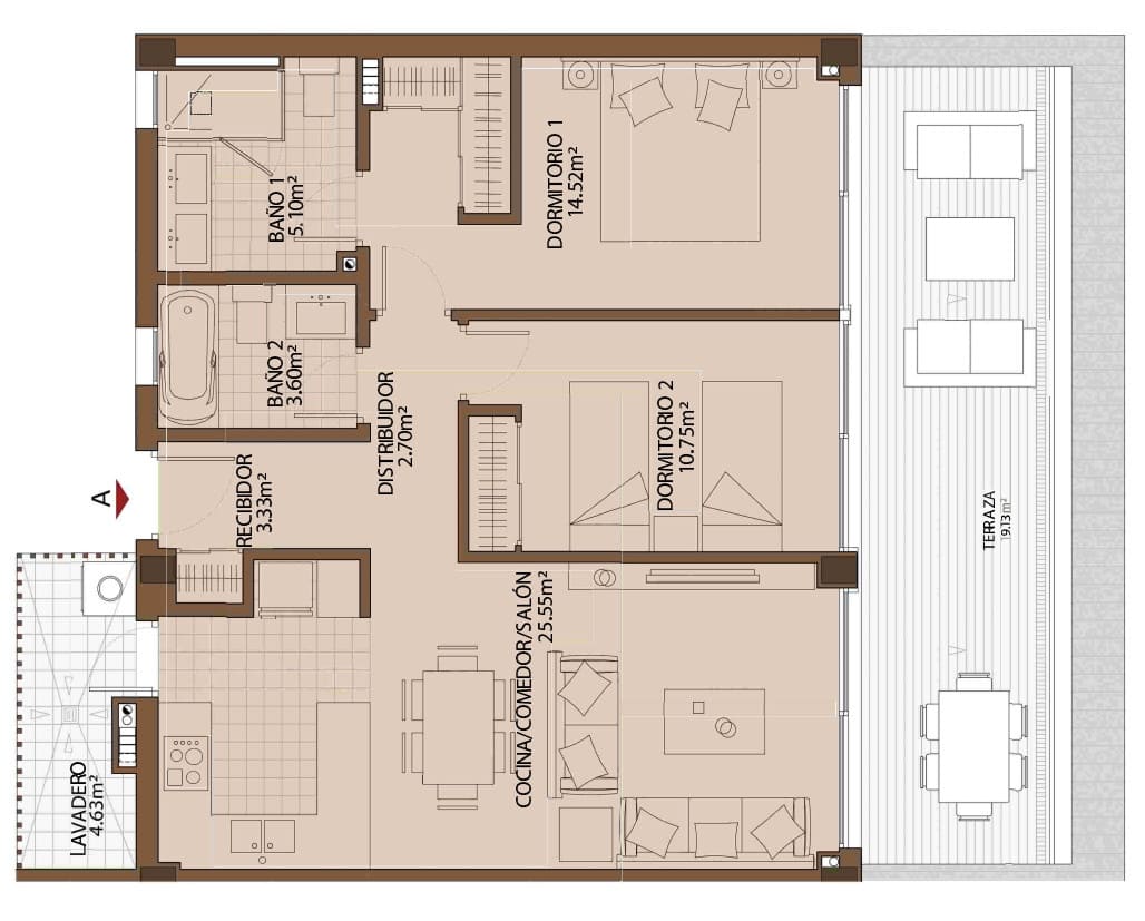 2 soveværelse Lejlighed til salg i Fuengirola med swimmingpool garage - € 425.000 (Ref: 8600385)