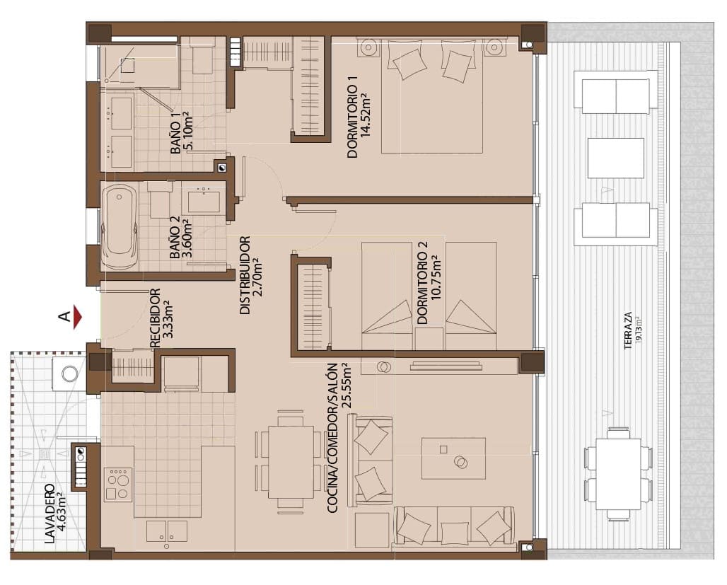2 soveværelse Lejlighed til salg i Fuengirola med swimmingpool garage - € 425.000 (Ref: 8600385)