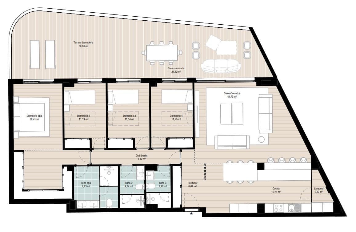 3 makuuhuone Huoneisto myytävänä paikassa Marbella - 880 000 € (Ref: 8604890)