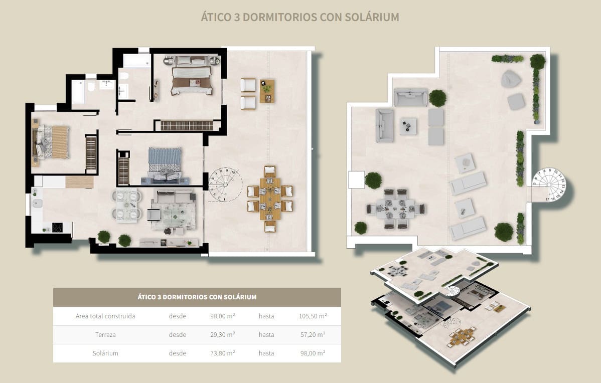 2 chambre Appartement à vendre à Estepona - 390 000 € (Ref: 8623281)