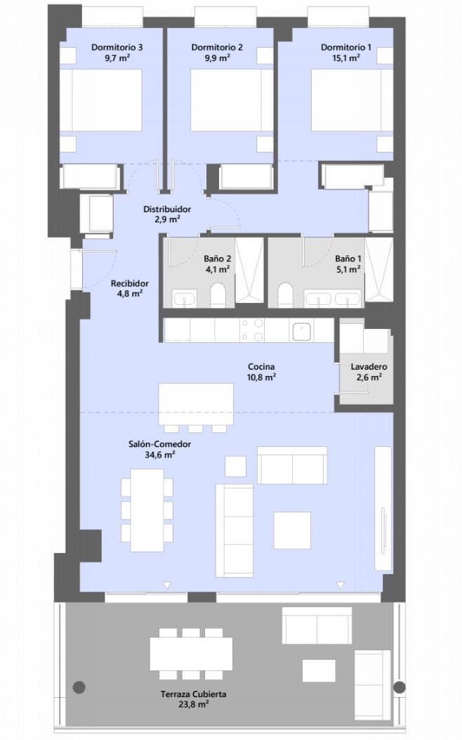 2 makuuhuone Huoneisto myytävänä paikassa Marbella - 509 000 € (Ref: 9298931)