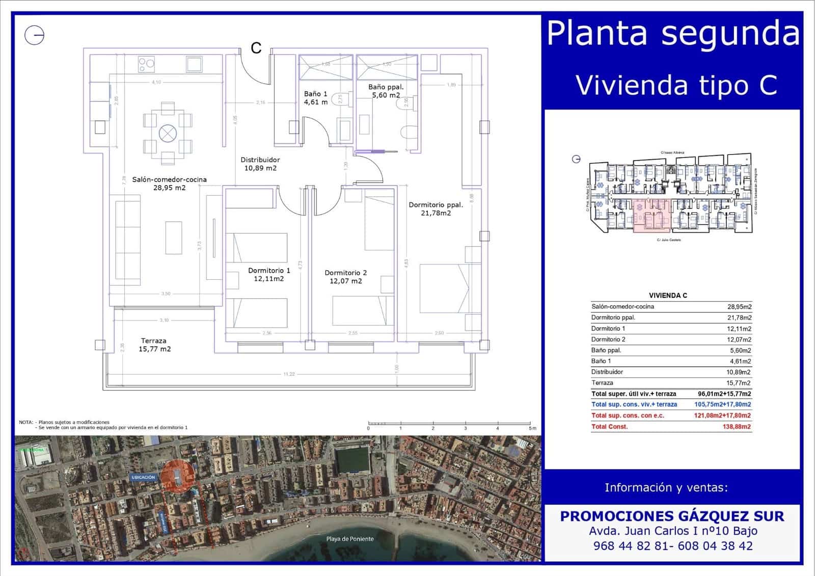 3 makuuhuone Asunto myytävänä paikassa Aguilas mukana uima-altaan 
autotalli - 291 000 € (Ref: 9626205)