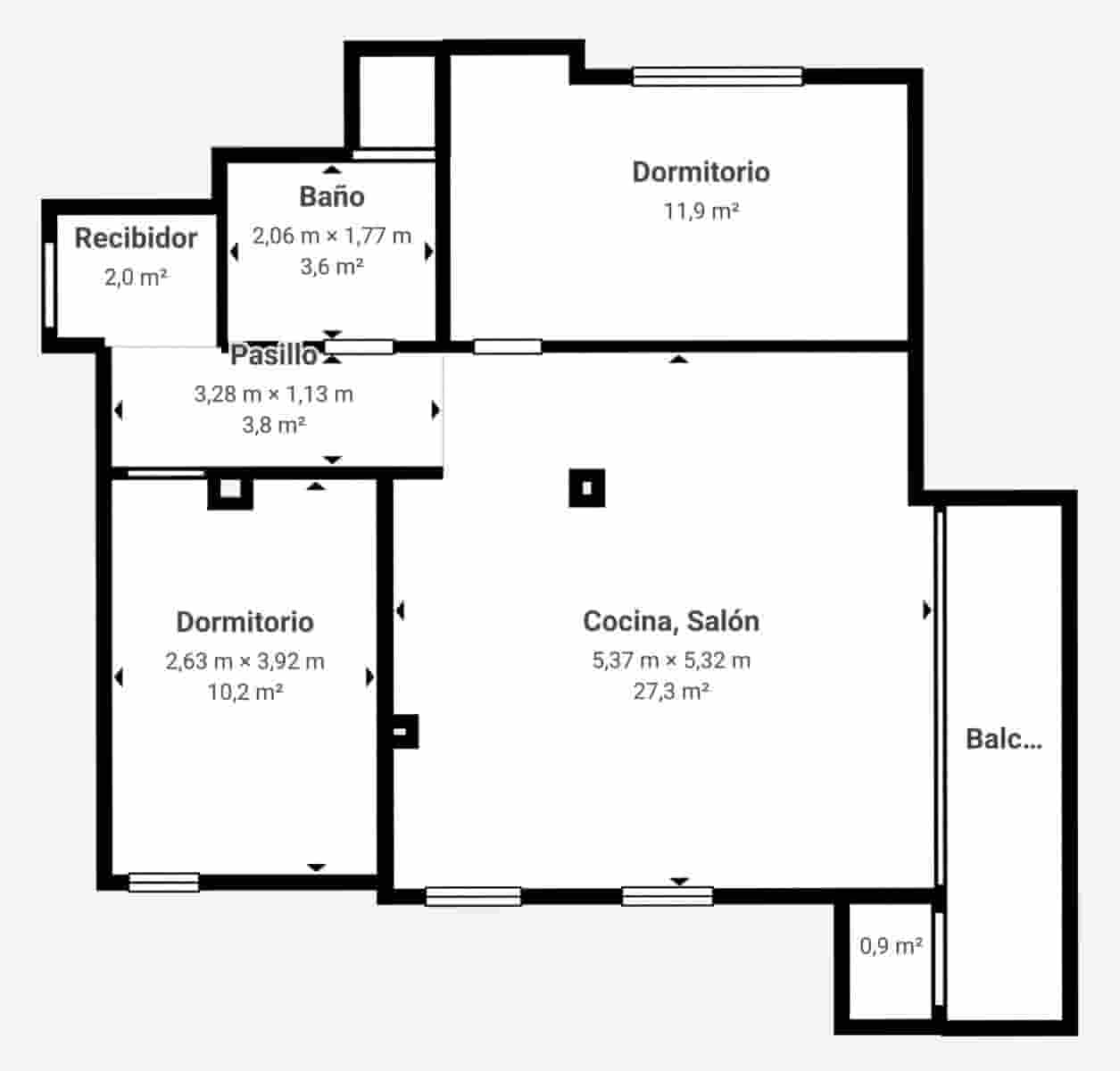 2 camera da letto Appartamento in vendita in Granada citta - 259.000 € (Rif: 10043093)