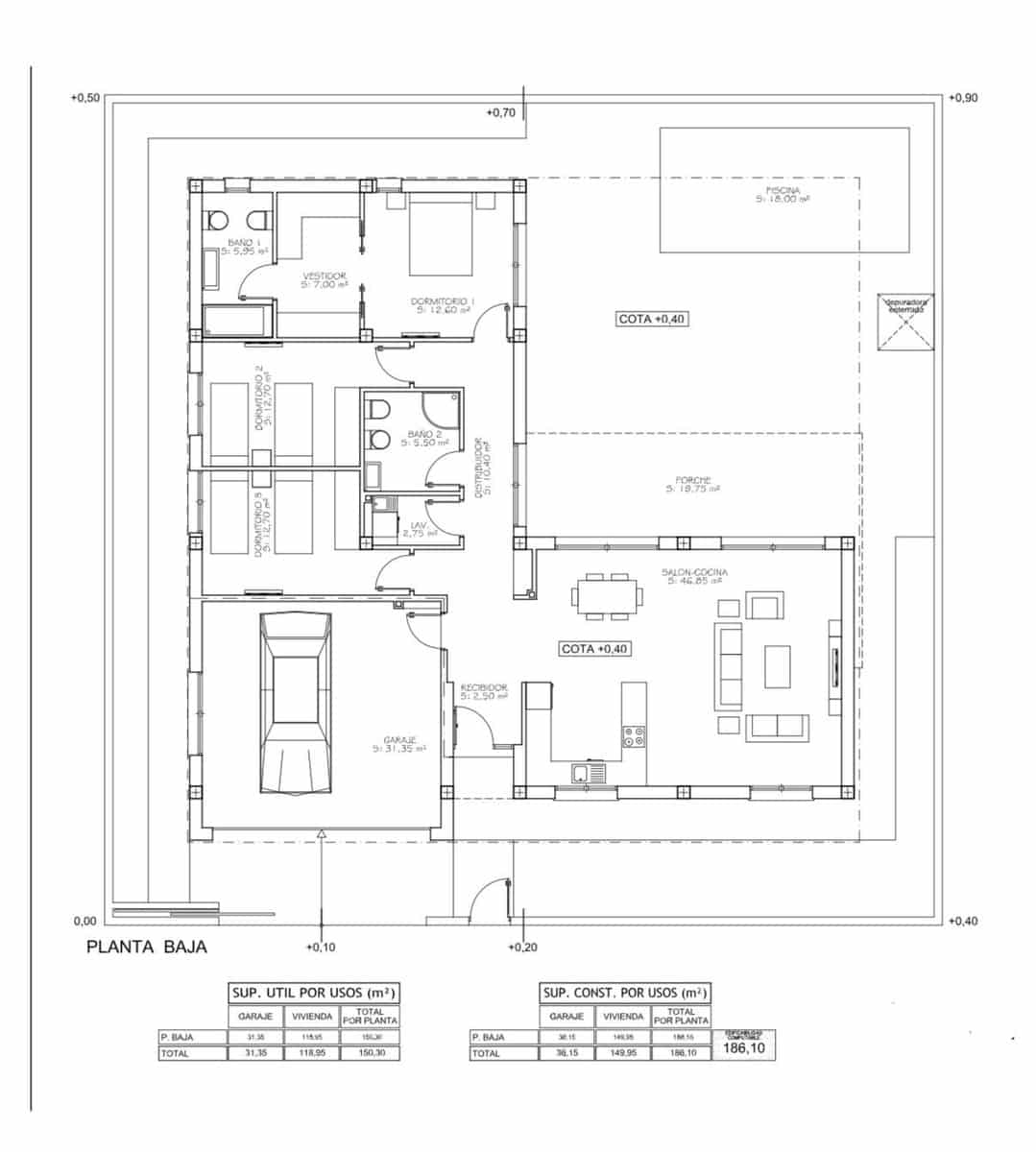 3 makuuhuone Huvila myytävänä paikassa La Alcayna mukana uima-altaan 
autotalli - 450 000 € (Ref: 9359693)