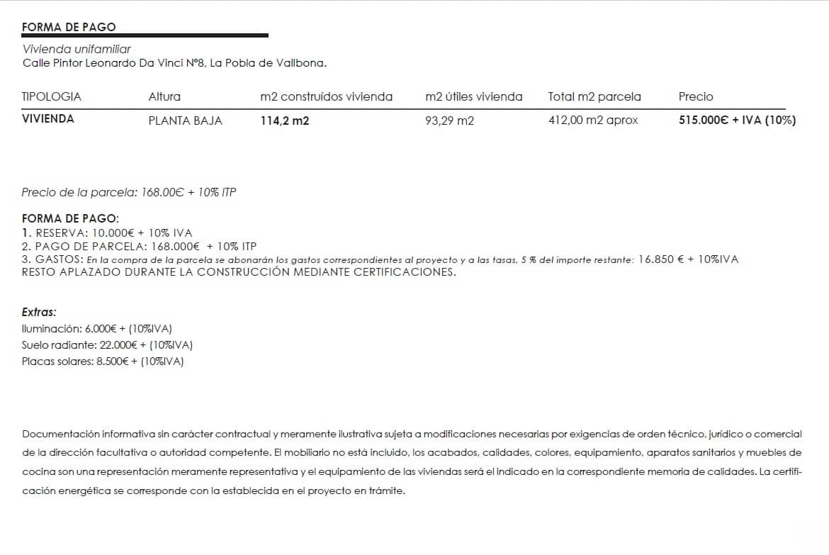 3 slaapkamer Villa te koop in La Pobla de Vallbona met zwembad garage - € 515.000 (Ref: 9636434)