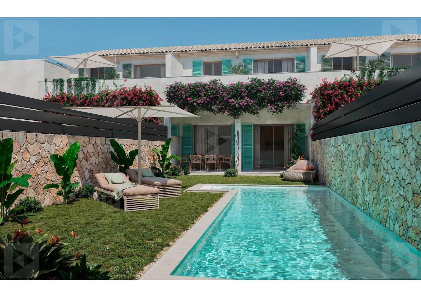 Adosado de 4 habitaciones en Ses Salines en venta con piscina garaje - 795.000 € (Ref: 10004256)