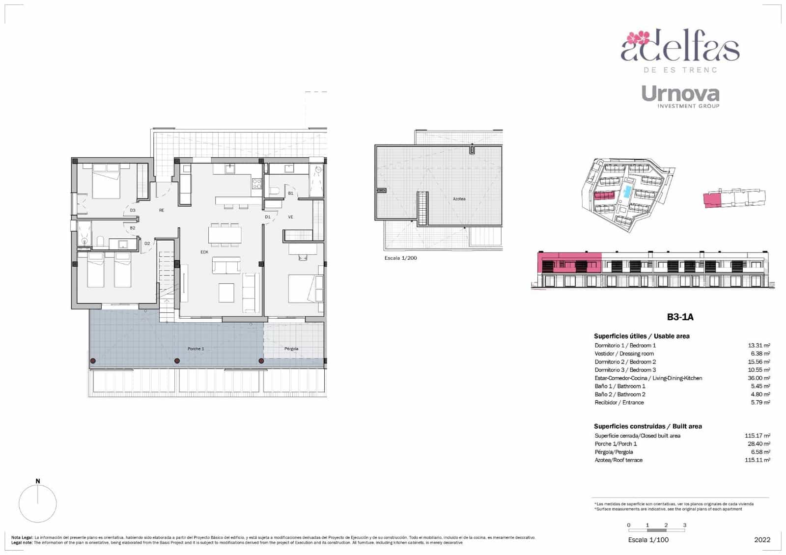 3 soverom Penthouse til salgs i Campos med svømmebasseng - € 829 000 (Ref: 8789581)