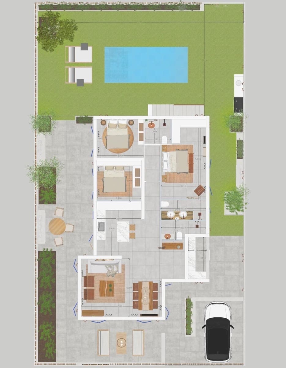 3 chambre Villa/Maison à vendre à Colonia de Sant Jordi avec piscine - 1 250 000 € (Ref: 9171489)