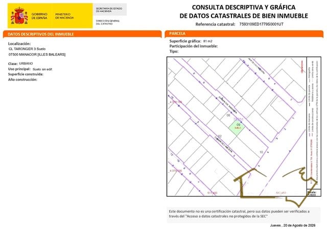 Terreno Non Edificato in vendita in Manacor - 95.000 € (Rif: 10024668)