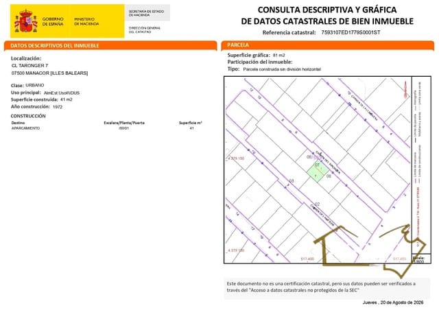 Terreno Não Urbanizado para venda em Manacor - 95 000 € (Ref: 10024669)
