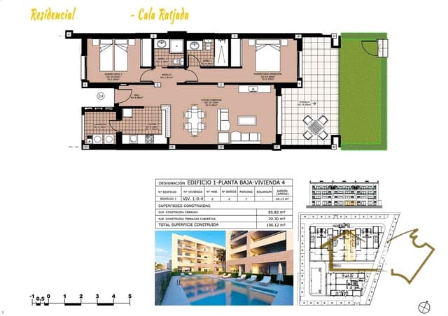 2 sovrum Lägenhet till salu i Cala Ratjada, Capdepera med pool garage - 380 000 € (Ref: 8822781)