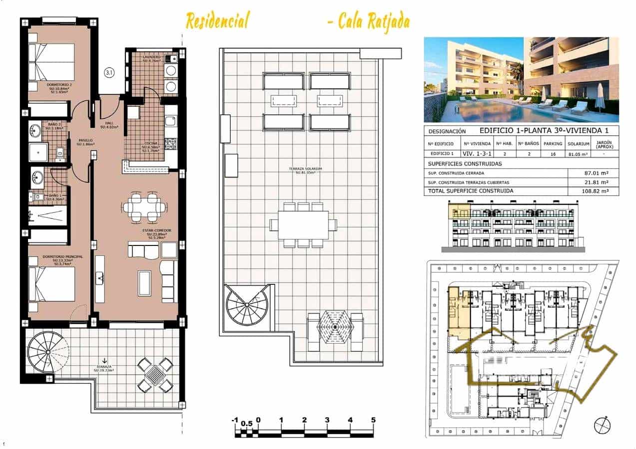 2 soveværelse Lejlighed til salg i Cala Ratjada med swimmingpool garage - € 380.000 (Ref: 8822781)
