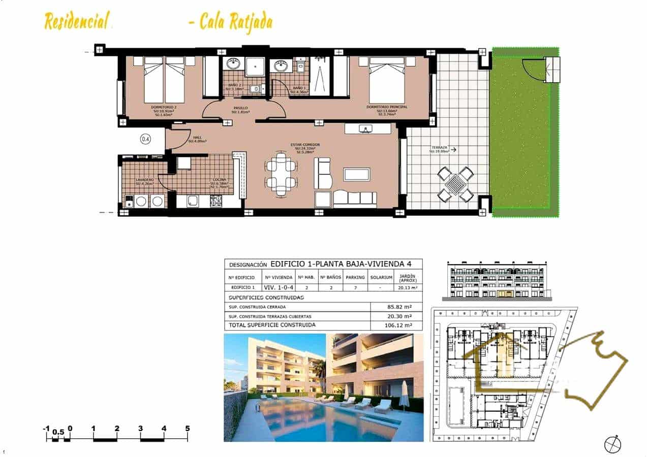 2 soverom Leilighet til salgs i Cala Ratjada med svømmebasseng garasje - € 380 000 (Ref: 8822781)