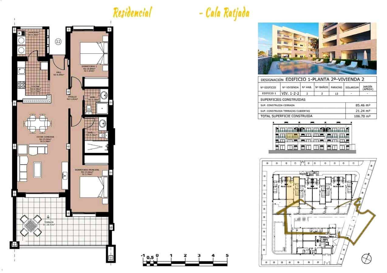 2 soverom Leilighet til salgs i Cala Ratjada med svømmebasseng garasje - € 380 000 (Ref: 8822781)