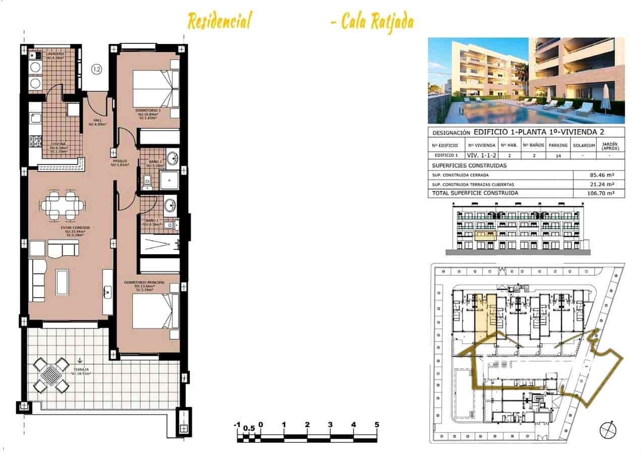 2 soverom Leilighet til salgs i Cala Ratjada med svømmebasseng garasje - € 380 000 (Ref: 8822781)