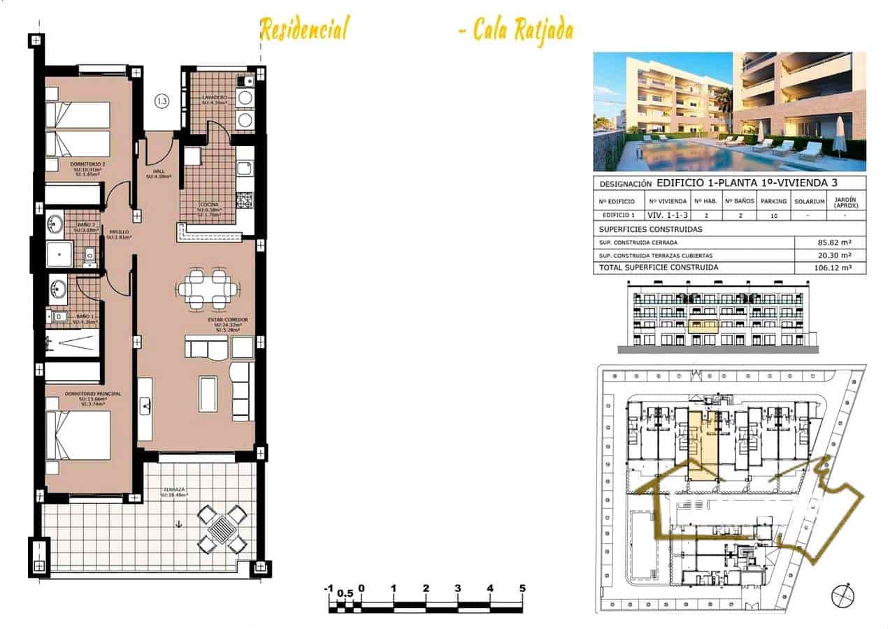 2 soverom Leilighet til salgs i Cala Ratjada med svømmebasseng garasje - € 380 000 (Ref: 8822781)