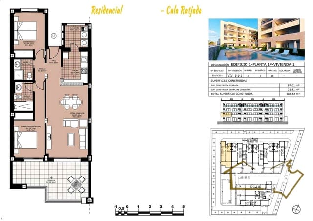 2 soverom Leilighet til salgs i Cala Ratjada, Capdepera med svømmebasseng garasje - € 380 000 (Ref: 8822781)