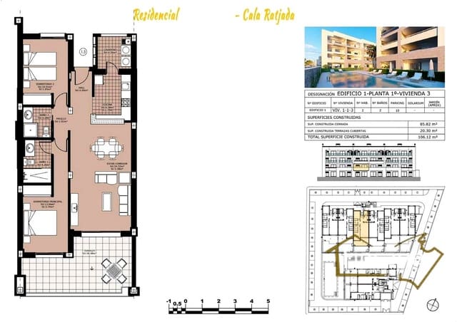 2 soverom Leilighet til salgs i Cala Ratjada, Capdepera med svømmebasseng garasje - € 380 000 (Ref: 8822781)