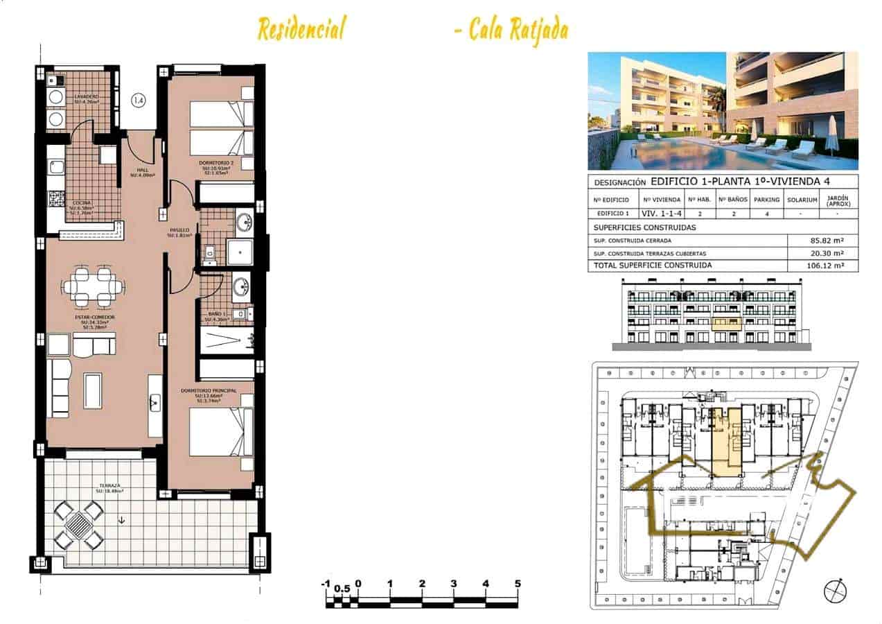 2 soverom Leilighet til salgs i Cala Ratjada med svømmebasseng garasje - € 380 000 (Ref: 8822781)