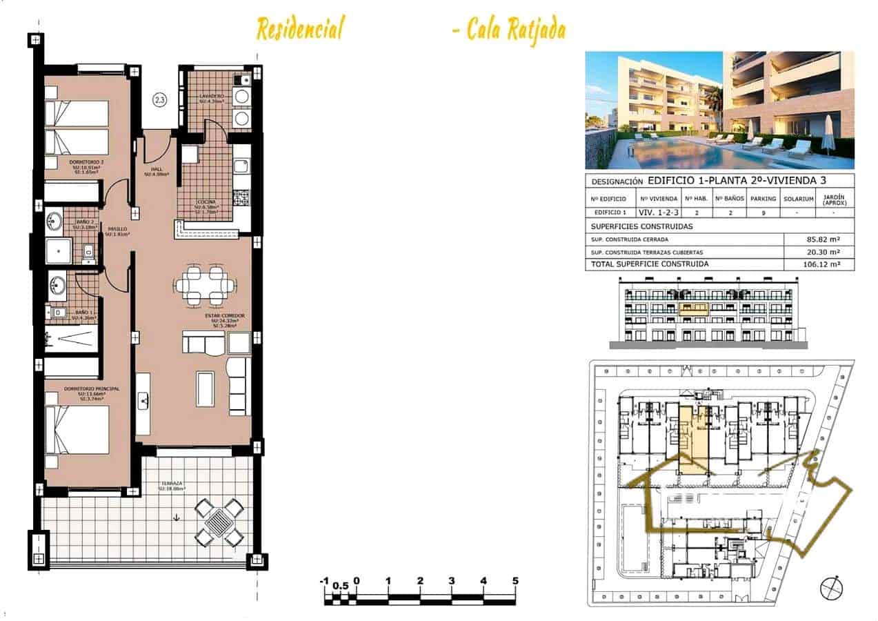 2 soverom Leilighet til salgs i Cala Ratjada med svømmebasseng garasje - € 380 000 (Ref: 8822781)