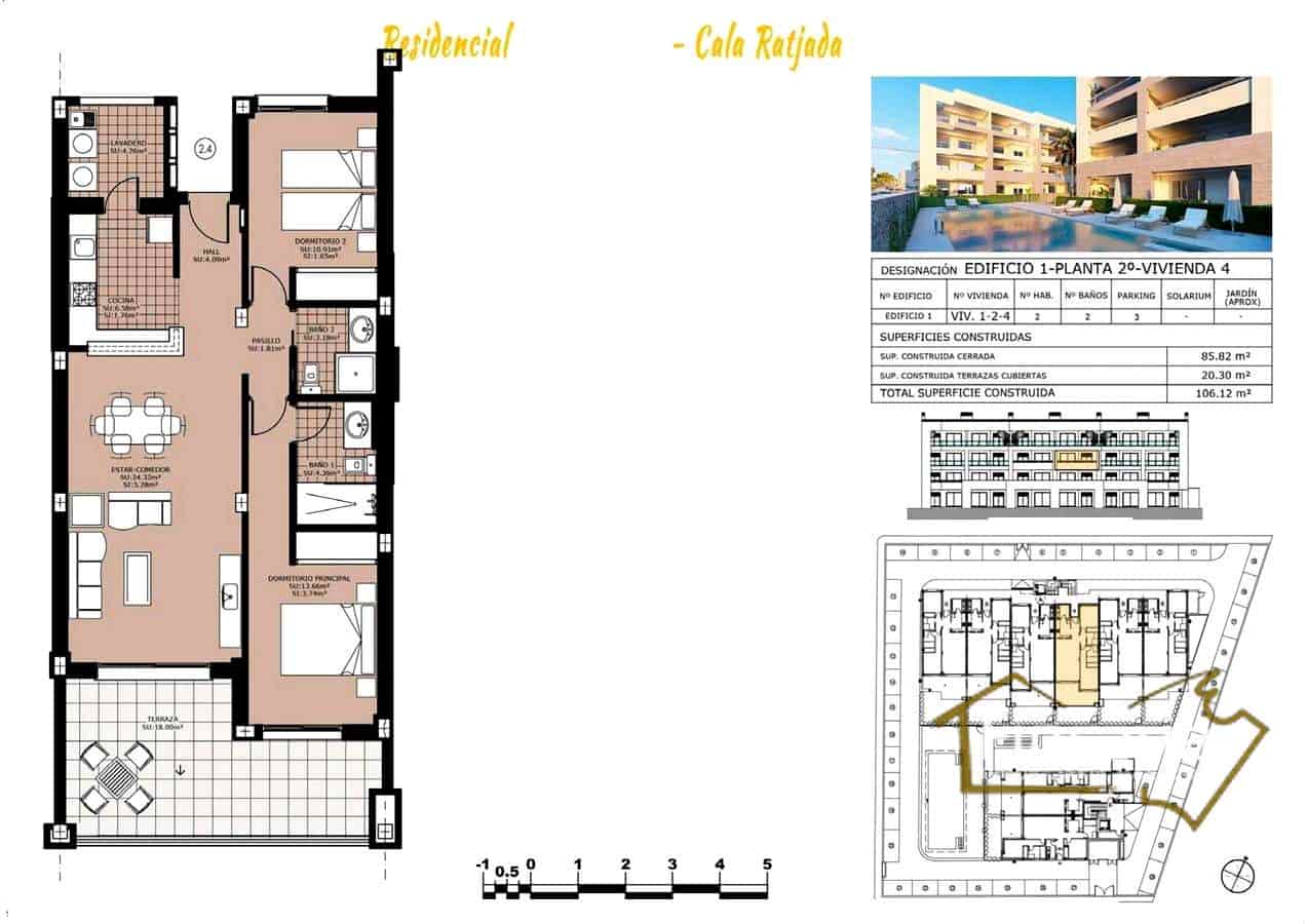 2 soverom Leilighet til salgs i Cala Ratjada med svømmebasseng garasje - € 380 000 (Ref: 8822781)