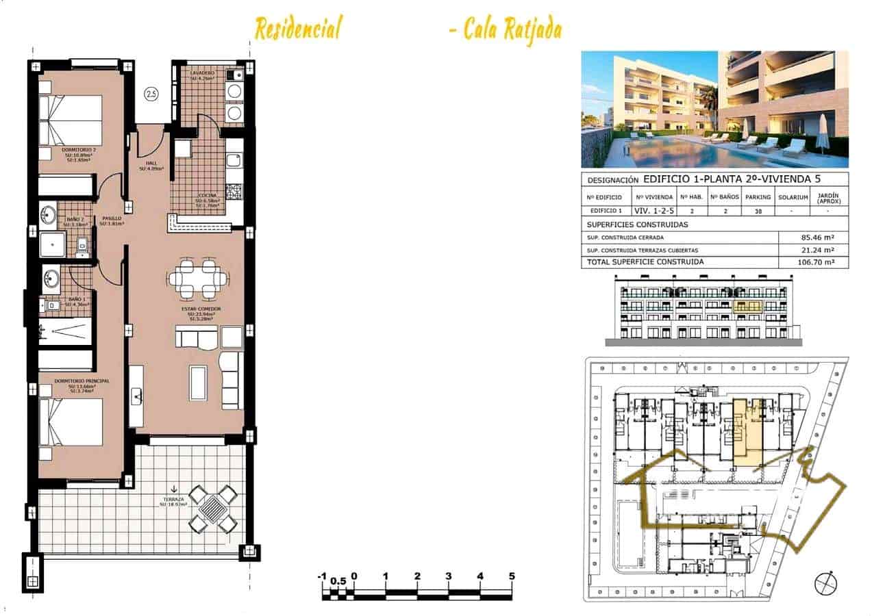2 soverom Leilighet til salgs i Cala Ratjada med svømmebasseng garasje - € 380 000 (Ref: 8822781)