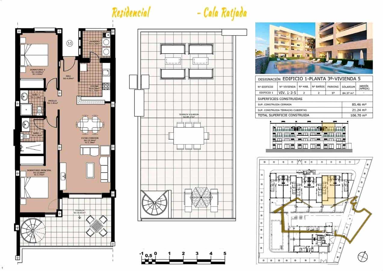 2 soverom Leilighet til salgs i Cala Ratjada med svømmebasseng garasje - € 380 000 (Ref: 8822781)