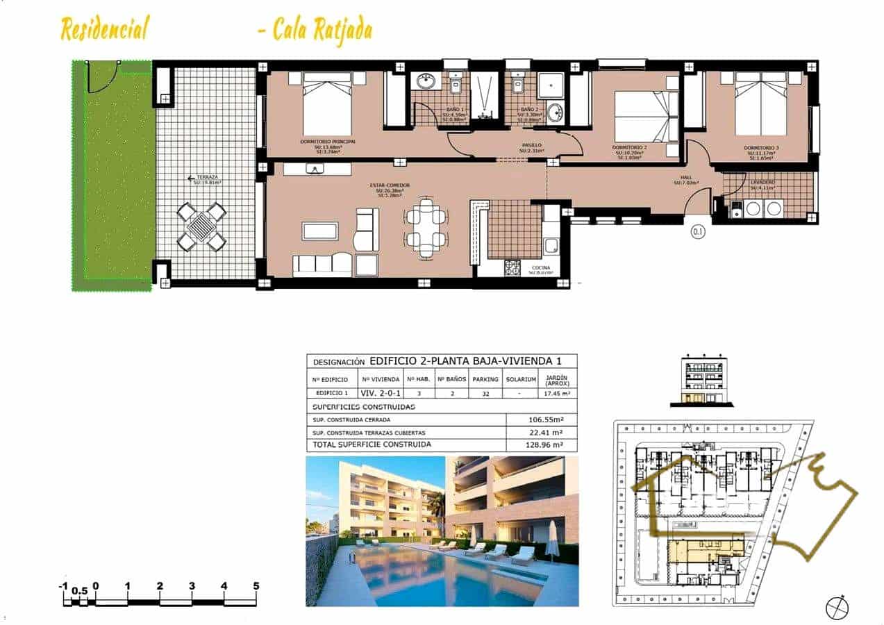 2 soverom Leilighet til salgs i Cala Ratjada med svømmebasseng garasje - € 380 000 (Ref: 8822781)