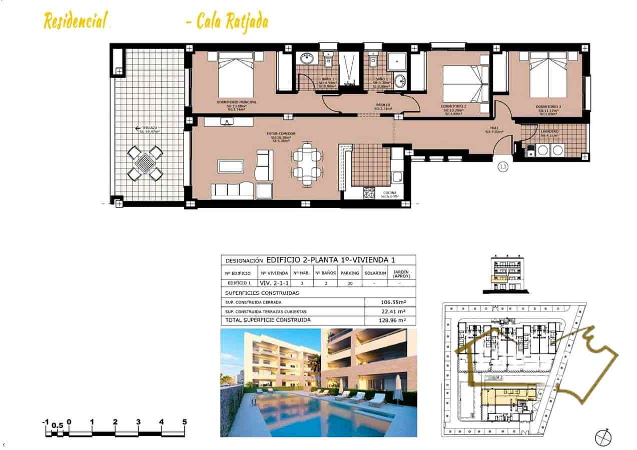 2 soverom Leilighet til salgs i Cala Ratjada med svømmebasseng garasje - € 380 000 (Ref: 8822781)