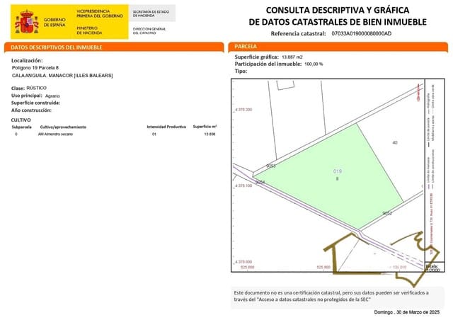 Undeveloped Land for sale in Cala Mandia, Manacor - € 350,000 (Ref: 8924712)