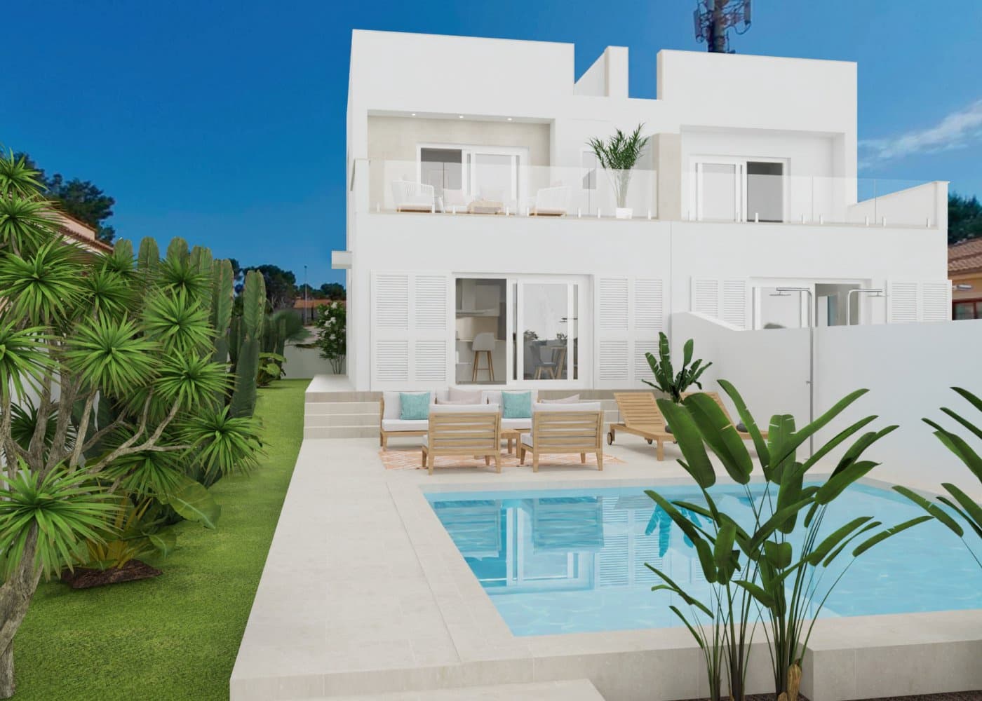 3 slaapkamer Halfvrijstaande villa te huur in Cala Pi met zwembad garage - € 2.500 (Ref: 6769085)