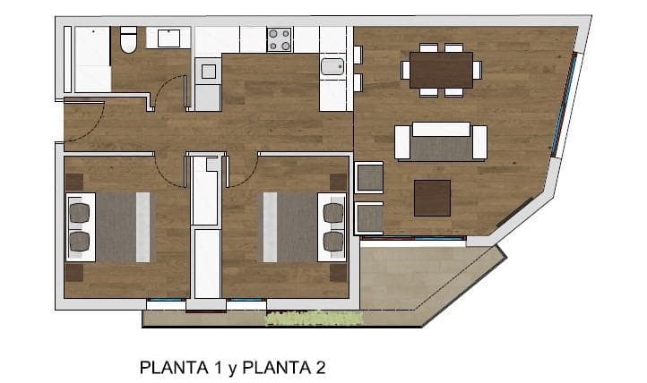 2 quarto Apartamento para venda em Palma de Mallorca - 360 000 € (Ref: 8851753)