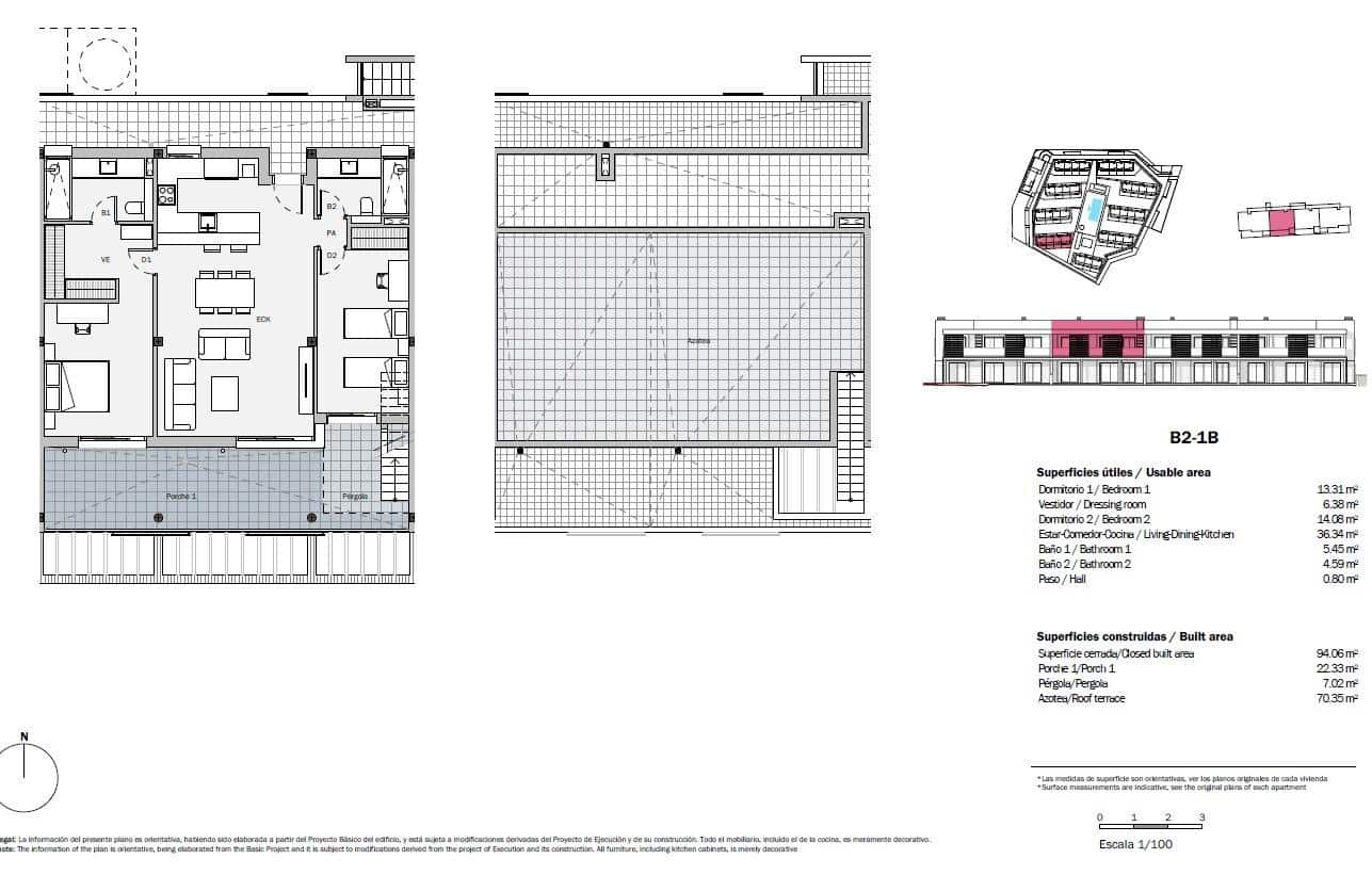 2 chambre Penthouse à vendre à Sa Rapita / La Rapita avec piscine garage - 789 000 € (Ref: 9262531)