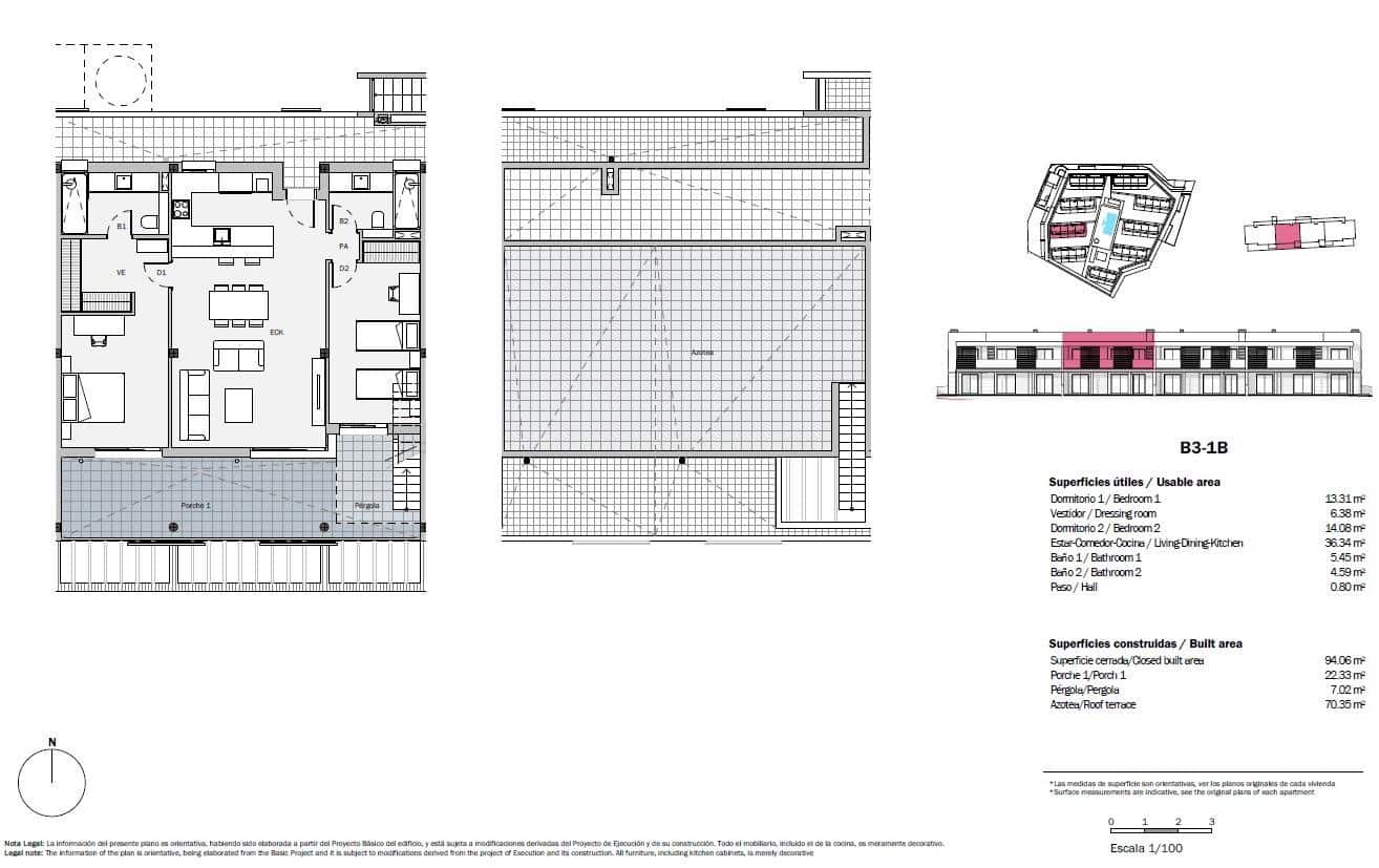 2 Zimmer Penthouse zu verkaufen in Sa Rapita / La Rapita mit Pool Garage - 789.000 € (Ref: 9262531)
