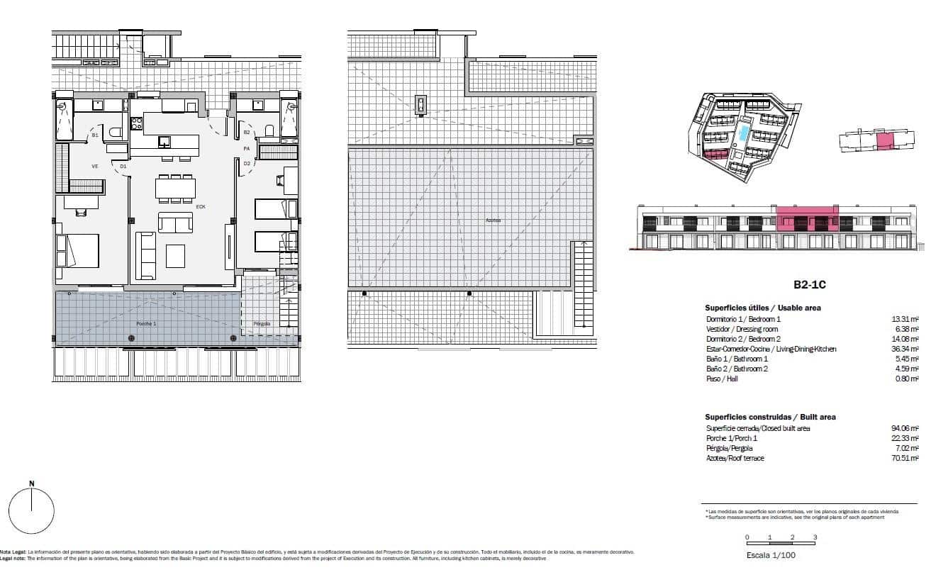 2 bedroom Penthouse for sale in Sa Rapita / La Rapita with pool garage - € 789,000 (Ref: 9262531)