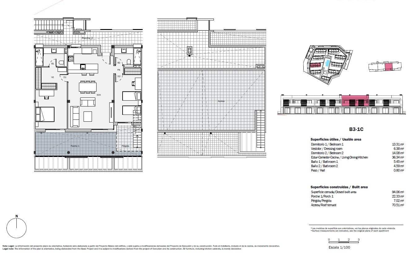 2 Zimmer Penthouse zu verkaufen in Sa Rapita / La Rapita mit Pool Garage - 789.000 € (Ref: 9262531)