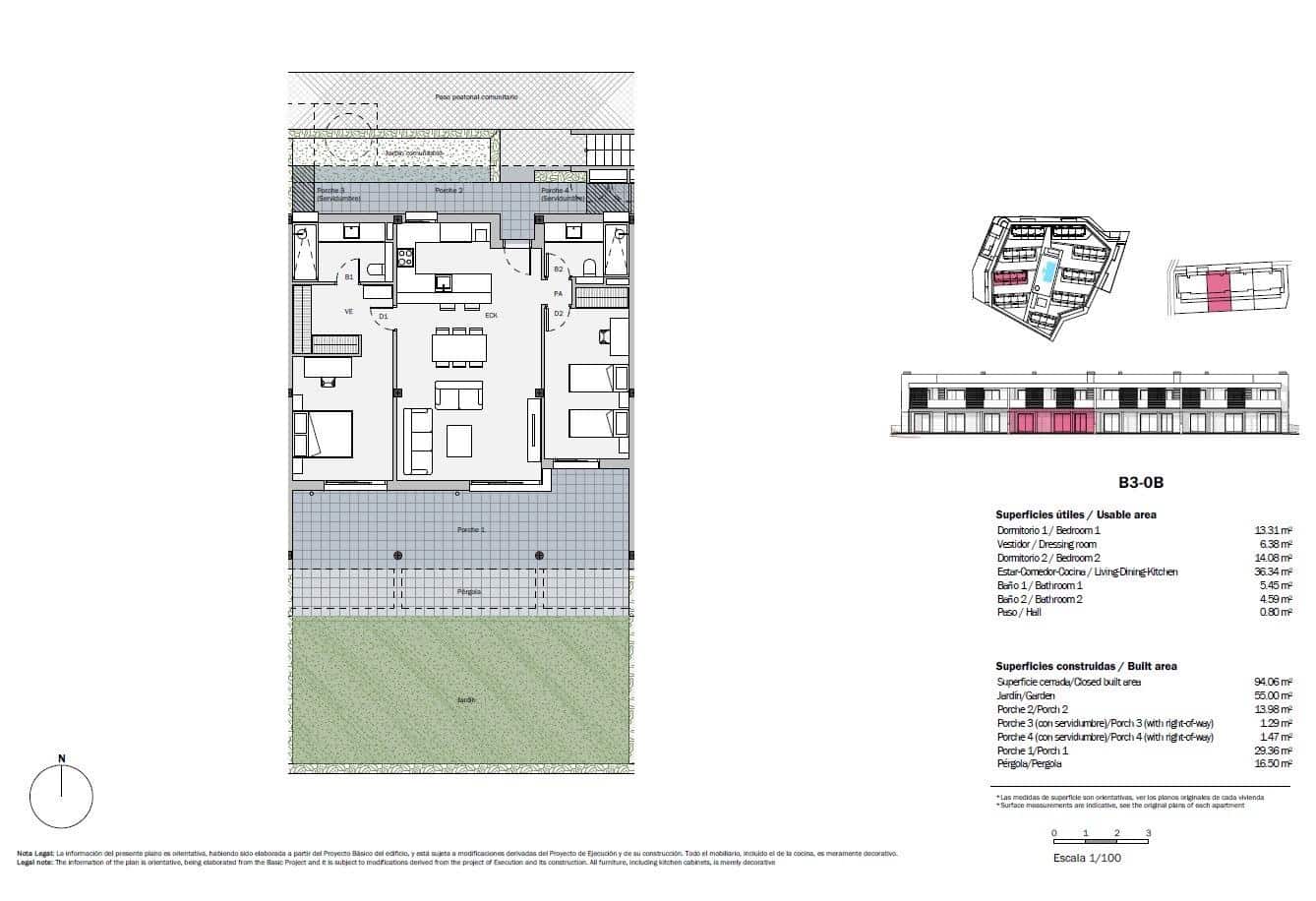 2 chambre Appartement à vendre à Sa Rapita / La Rapita avec piscine garage - 729 000 € (Ref: 9262533)