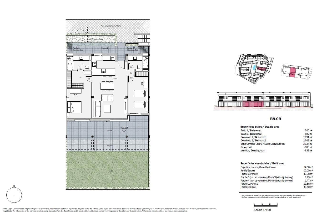 2 chambre Appartement à vendre à Sa Rapita / La Rapita avec piscine garage - 729 000 € (Ref: 9262533)