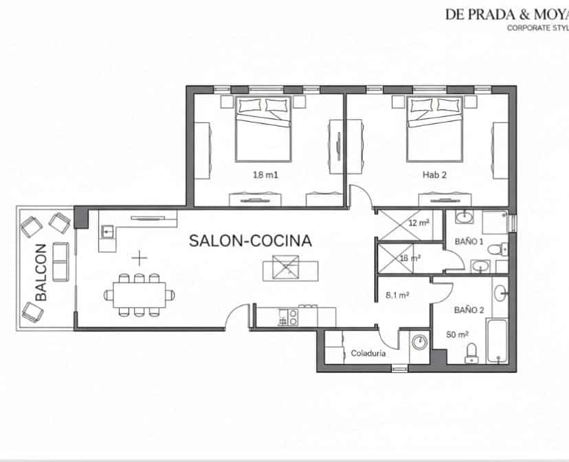 Piso de 2 habitaciones en Puerto de Andratx en alquiler - 1.800 € (Ref: 9516074)