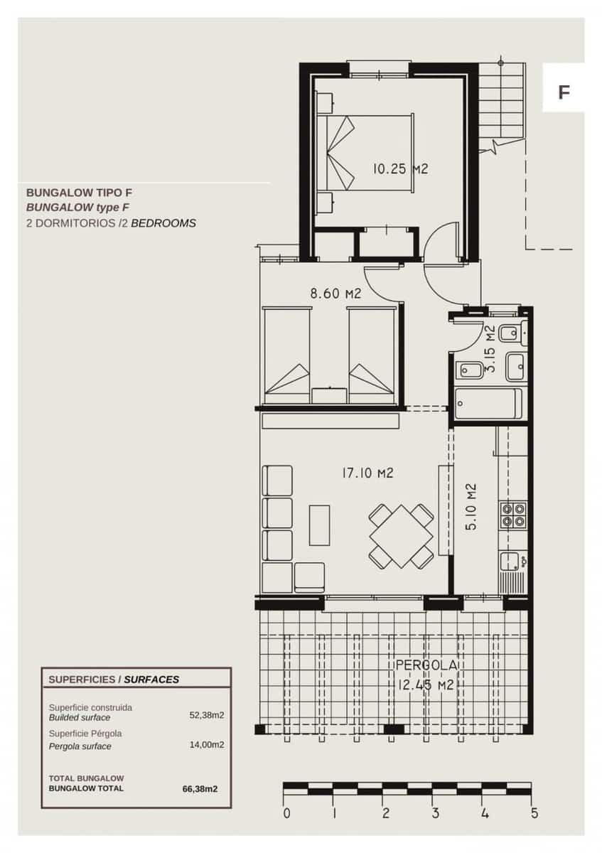 2 quarto Bungalow para venda em Calpe / Calp com piscina garagem - 240 000 € (Ref: 9985349)
