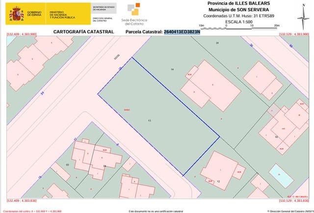 Building Plot for sale in Cala Millor, Son Servera - € 360,000 (Ref: 9388431)