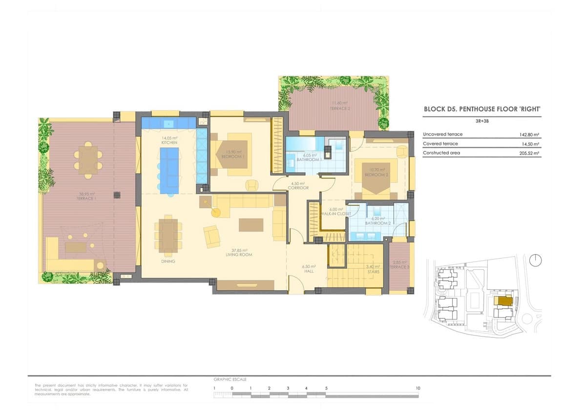 3 bedroom Penthouse for sale in Marbella with pool garage - € 2,595,000 (Ref: 7196105)