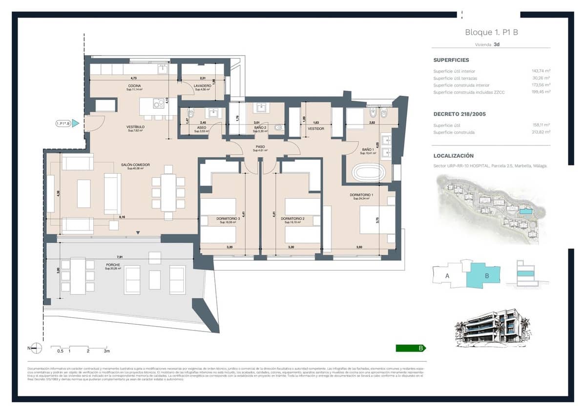3 sypialnia Apartament na sprzedaż w Marbella z basenem - 1 250 000 € (Ref: 8116857)