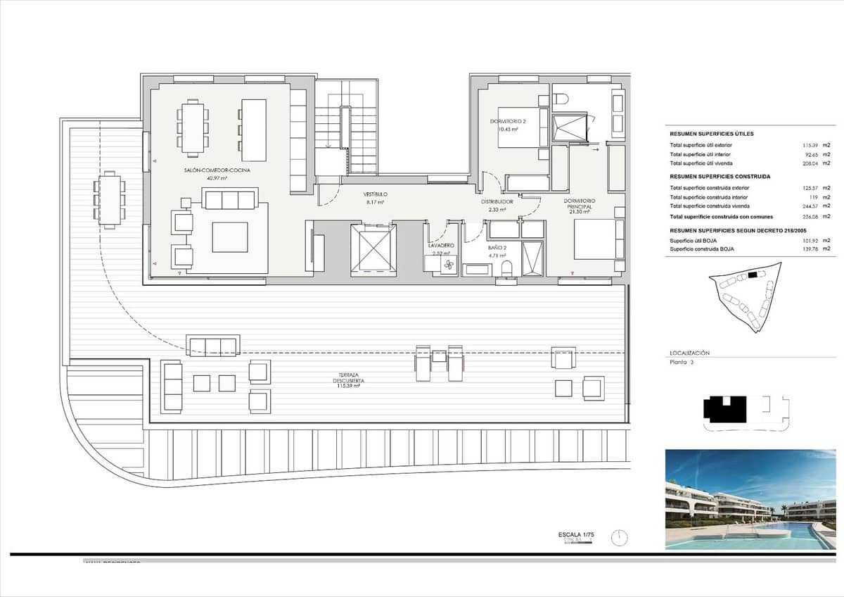 3 quarto Penthouse para venda em Estepona com piscina - 1 250 000 € (Ref: 8374867)