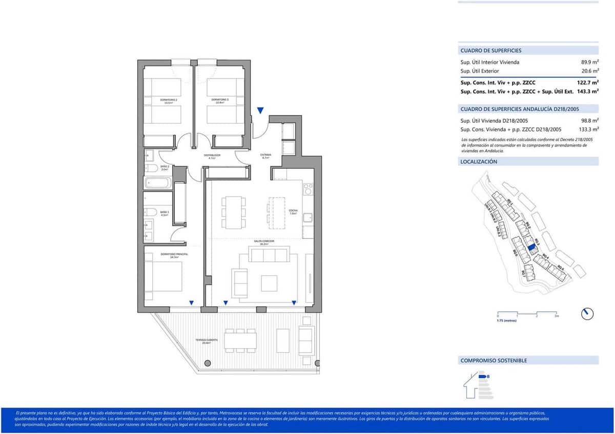 3 soverom Penthouse til salgs i Estepona med svømmebasseng garasje - € 508 500 (Ref: 8695632)